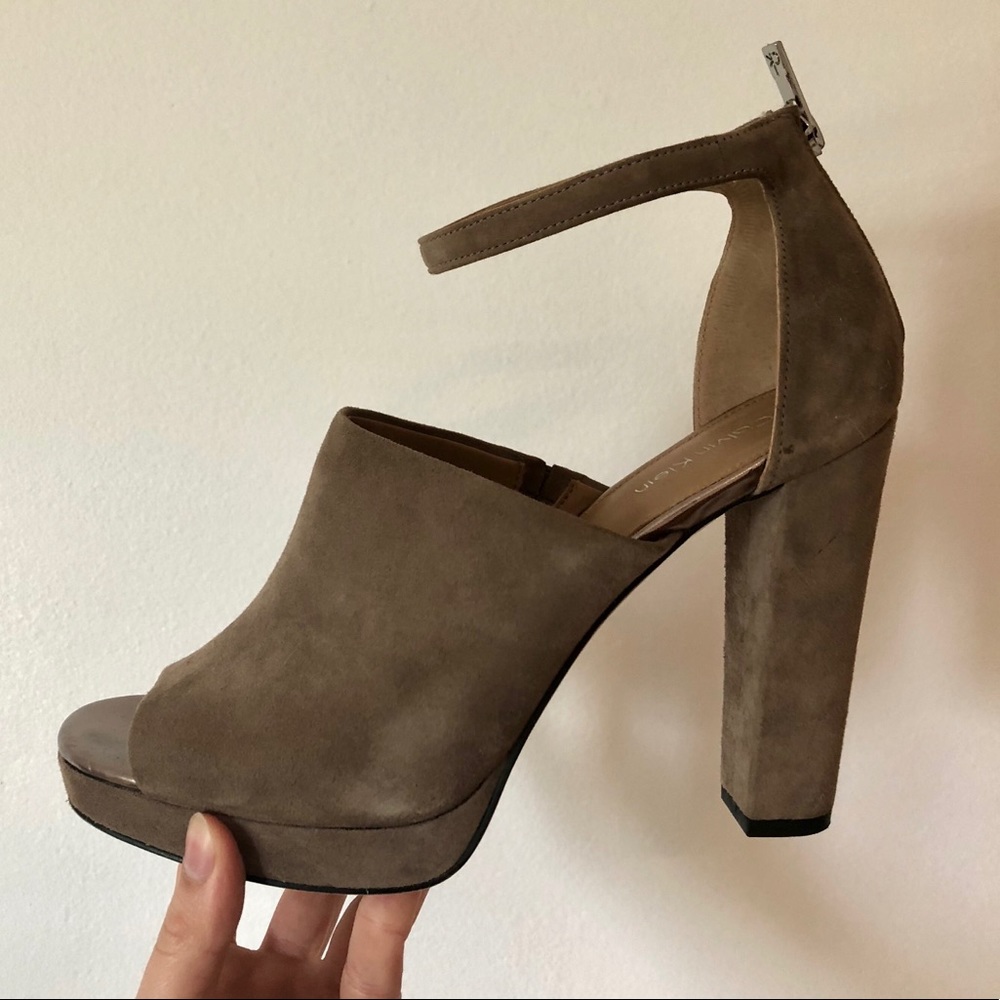 Authentic Calvin Klein Neutral Heels